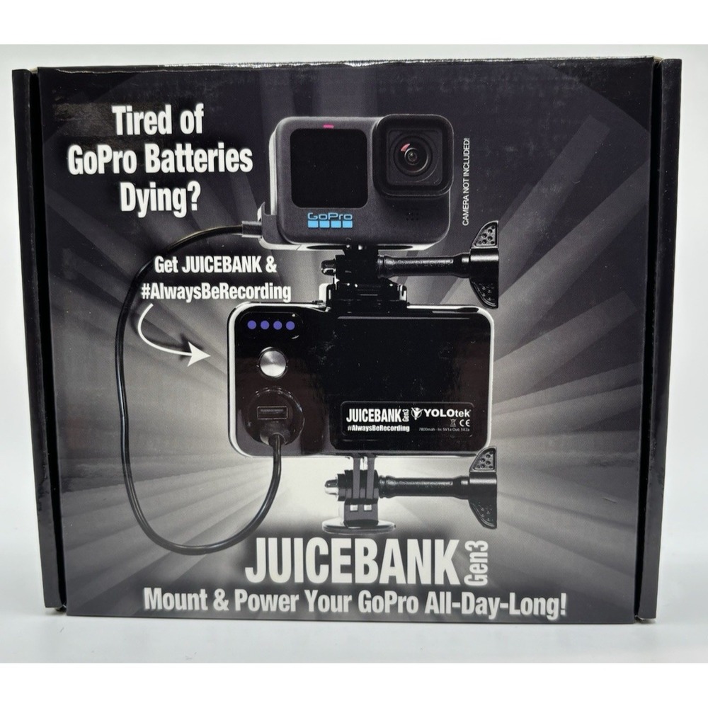 JUICEBANK 7800mAh - Portable‎ Charger for GoPro Battery Pack